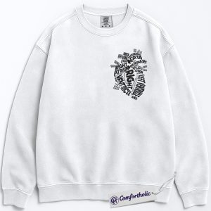 Alternative view of Heart Anatomy Sweatshirt, Cardiologist Graphic Pullover, Cardiology Nurse Crewneck Sweatshirt, Medical Student Gift, Comfort Colors Sweatshirt