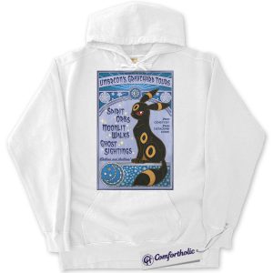 Alternative view of Umbreon Hoodie, Pokemon Hoodie, PKM Hoodie, Anime Graphic Pullover, Comfort Colors Hoodie