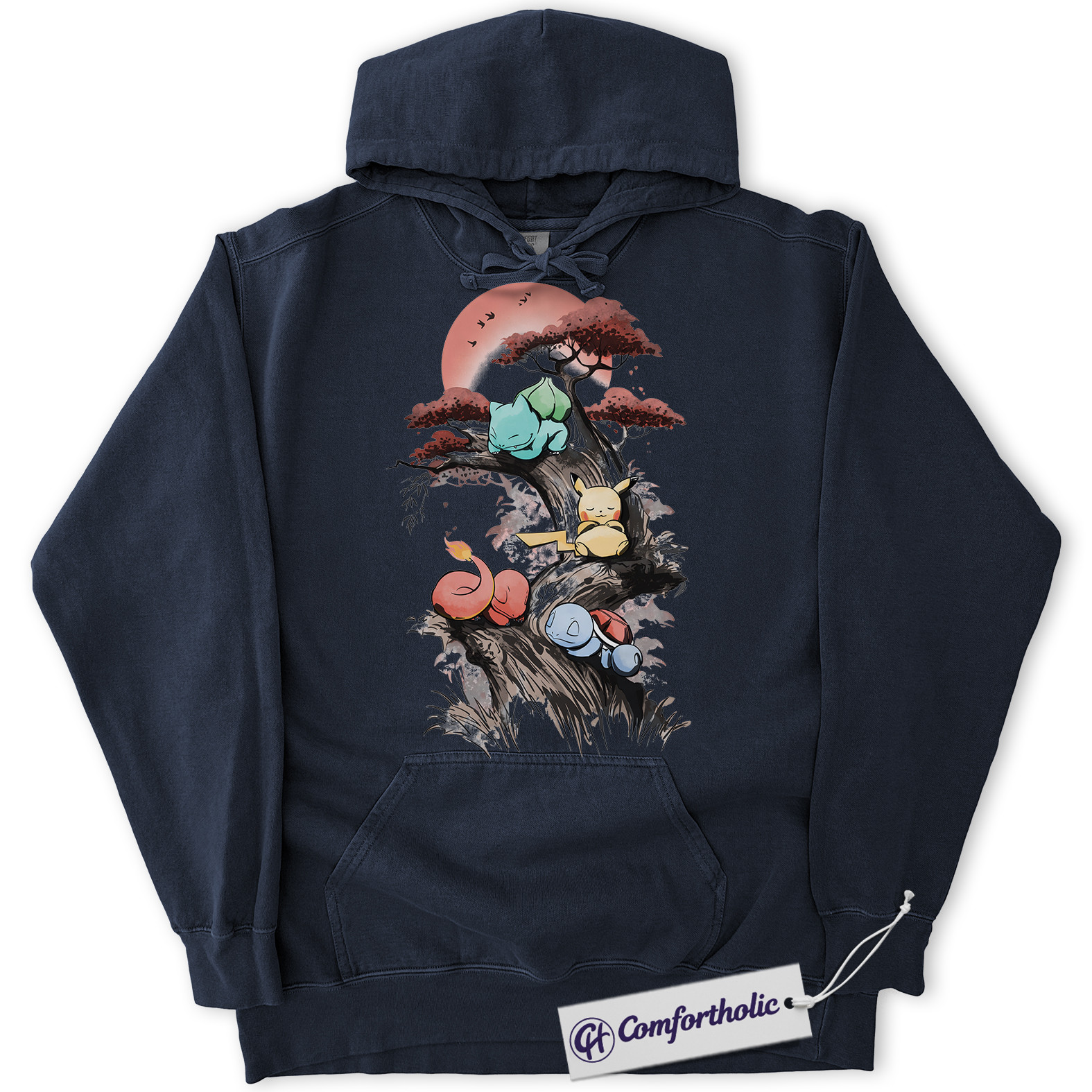 Bulbasaur Hoodie, Squirtle Hoodie, Charmander Hoodie, Pokemon Hoodie, Anime Graphic Pullover, Comfort Colors Hoodie - Image 5