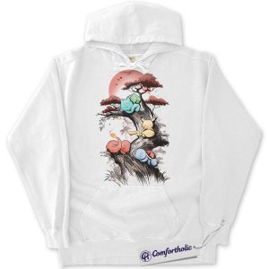Alternative view of Bulbasaur Hoodie, Squirtle Hoodie, Charmander Hoodie, Pokemon Hoodie, Anime Graphic Pullover, Comfort Colors Hoodie