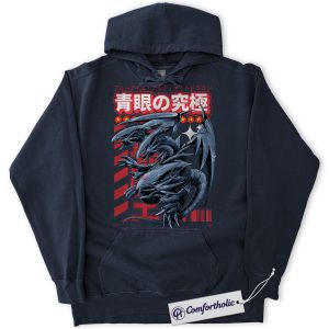 Blue Eyes Ultimate Dragon Hoodie, Anime Graphic Pullover, Comfort Colors Hoodie