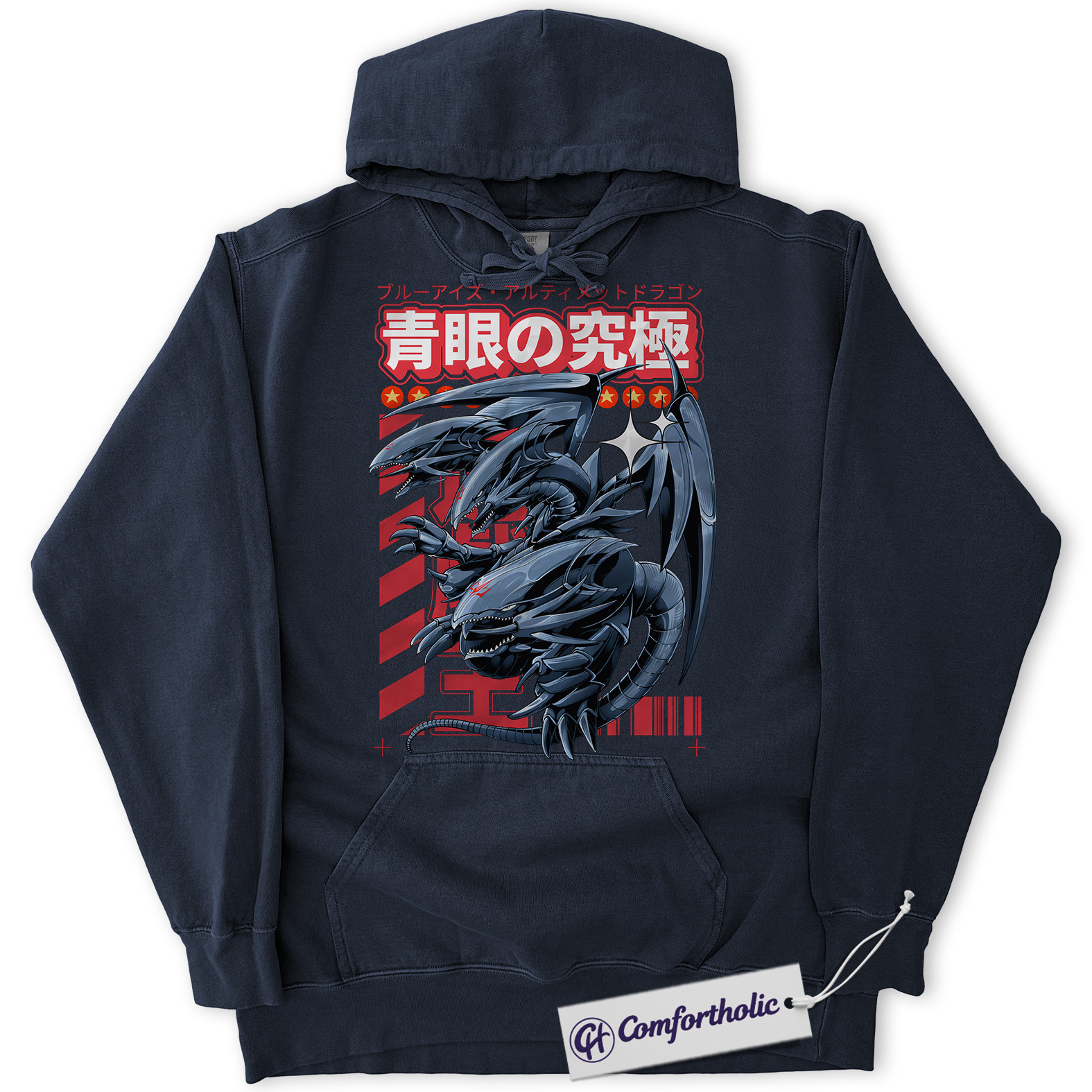 Blue Eyes Ultimate Dragon Hoodie, Anime Graphic Pullover, Comfort Colors Hoodie