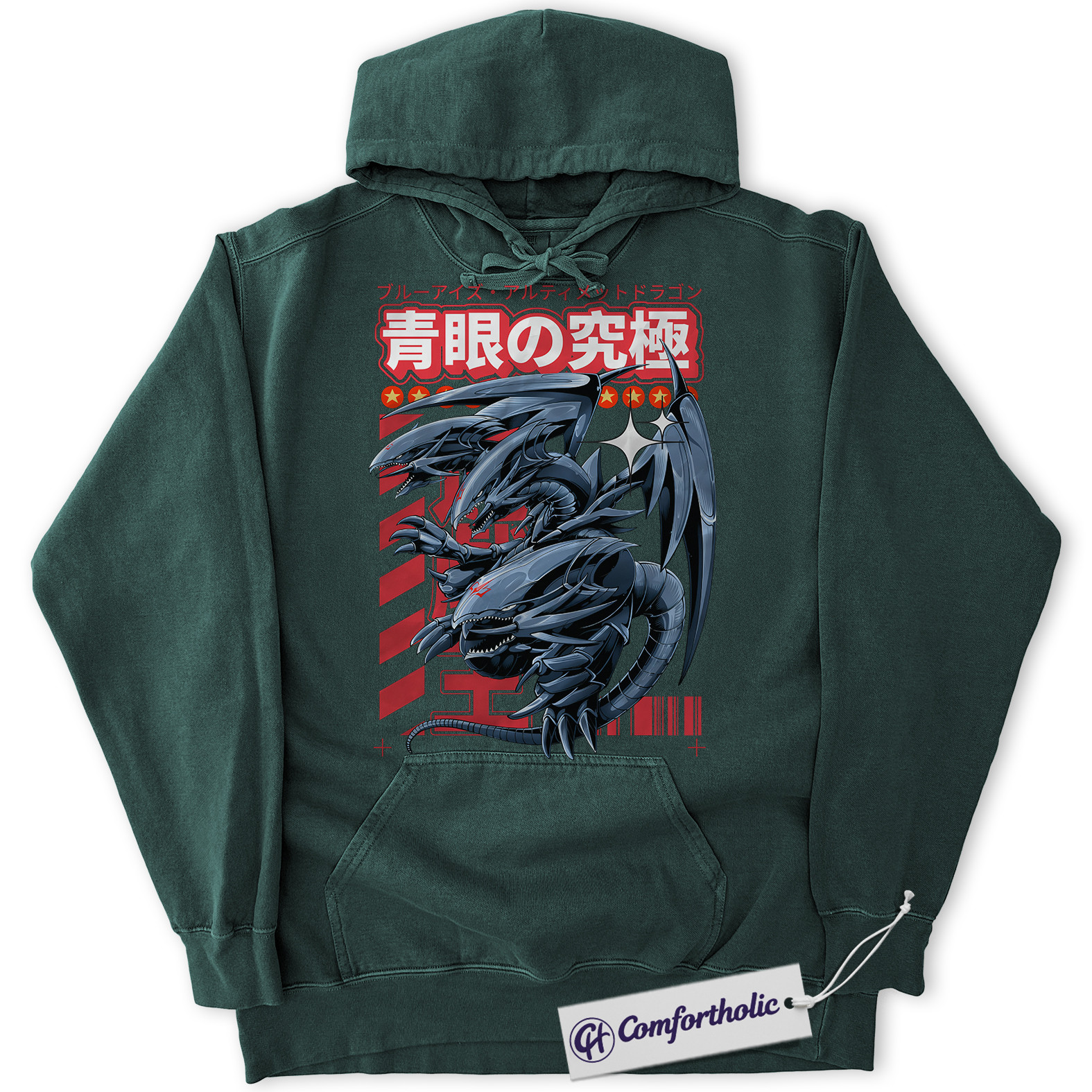 Blue Eyes Ultimate Dragon Hoodie, Anime Graphic Pullover, Comfort Colors Hoodie - Image 7