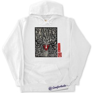 Alternative view of Princess Mononoke Hoodie, Studio Ghibli Hoodie, Anime Graphic Pullover, Comfort Colors Hoodie