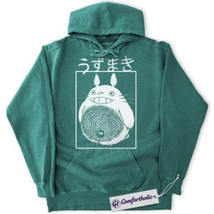 Junji Ito x My Neighbor Totoro Hoodie, Studio Ghibli Hoodie, Anime Graphic Pullover, Comfort Colors Hoodie