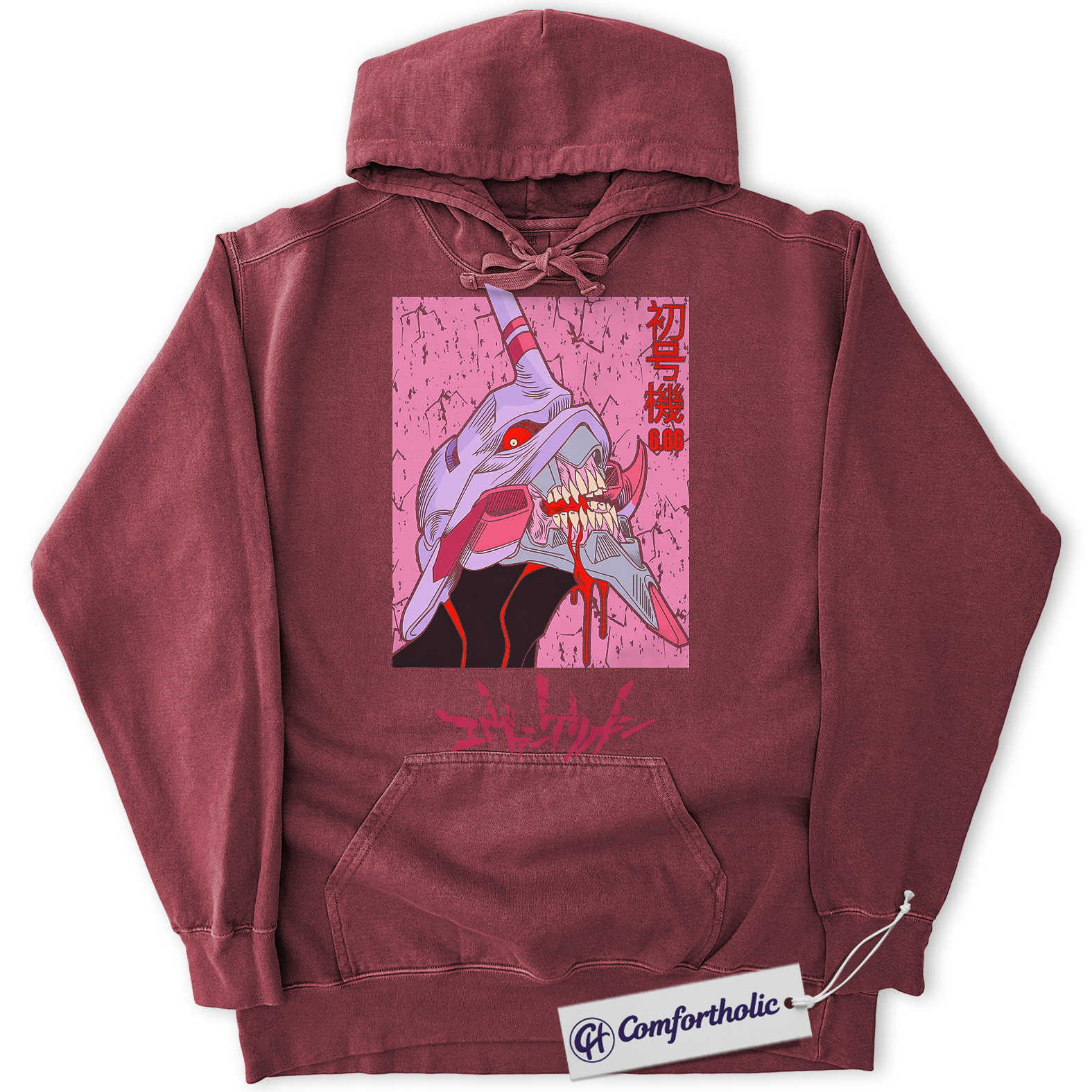 Neon Genesis Evangelion Hoodie, Anime Graphic Pullover, Comfort Colors Hoodie - Image 8