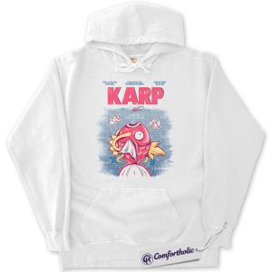 Jaws x Magikarp Hoodie, Pokemon Hoodie, Anime Graphic Pullover, Comfort Colors Hoodie