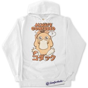 Psyduck Hoodie, Pokemon Hoodie, PKM Hoodie, Anime Graphic Pullover, Comfort Colors Hoodie