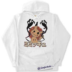 Alternative view of Mimikyu Hoodie, Pokemon Hoodie, Anime Graphic Pullover, Comfort Colors Hoodie