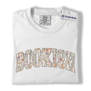 Alternative view of Book Lover Shirt, Floral Bookish Varsity Lettering Graphic Tee, Avid Reader T-Shirt, Gift for Readers, Comfort Colors Shirt