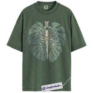 Plant Lover Shirt, Skeleton Lungs Monstera Leaf Graphic Tee, Botanical Houseplant T-Shirt, Gift for Plant Moms, Comfort Colors Shirt