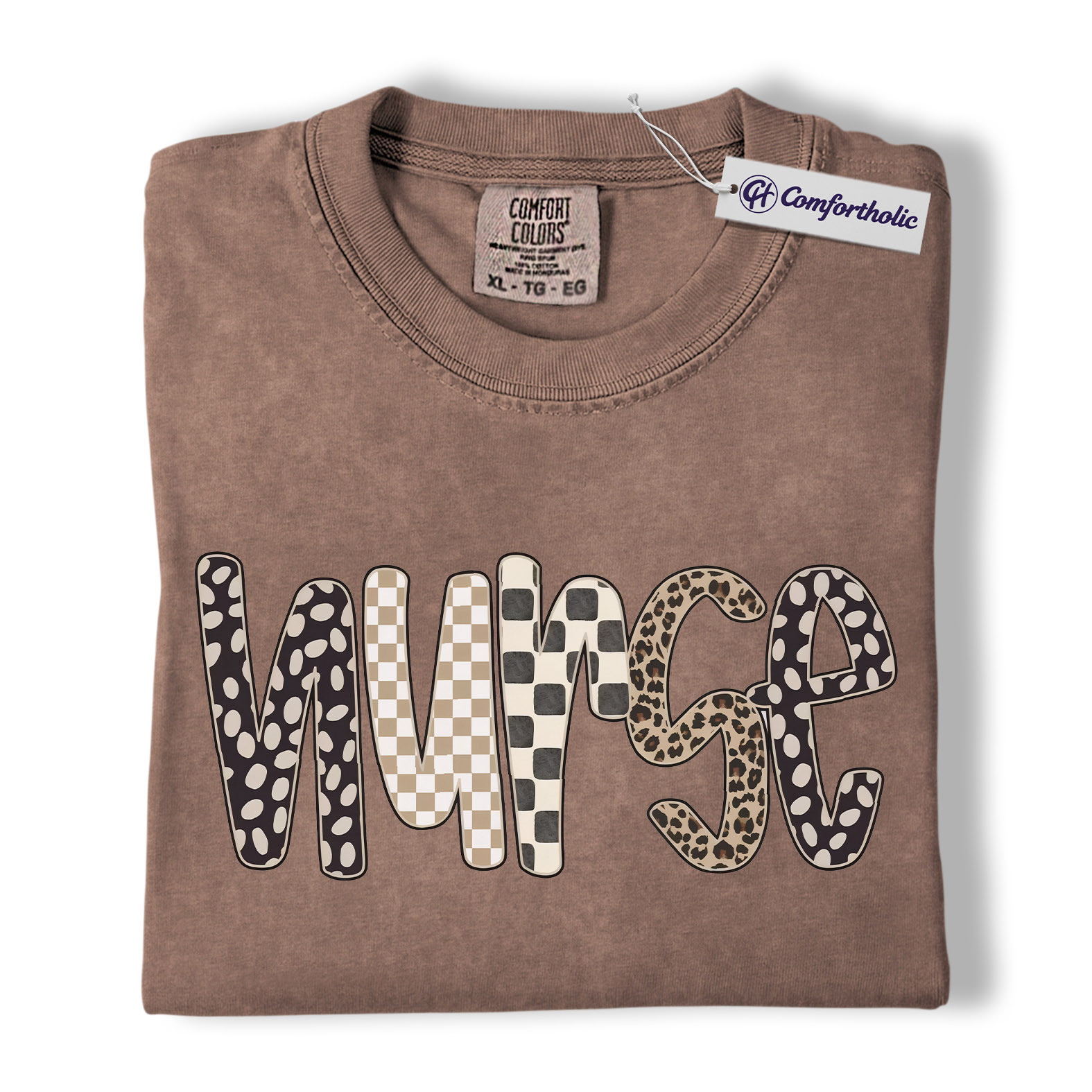 Nurse Shirt, Cute Pattern Letter Graphic Tee, Registered Nurse T-Shirt for Women, Nurse Appreciation Gift, Comfort Colors Shirt - Image 19