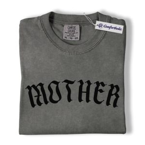 Mother Shirt, MOTHER Gothic Letter Graphic Tee, Minimalist Mom T-Shirt, Mother’s Day Gift for Moms, Comfort Colors Shirt