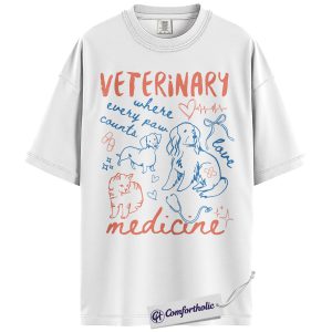 Alternative view of Vet Tech Shirt, Veterinary Where Every Paw Counts Graphic Tee, Veterinary Medicine T-Shirt, Vet Tech Appreciation Gift, Comfort Colors Shirt