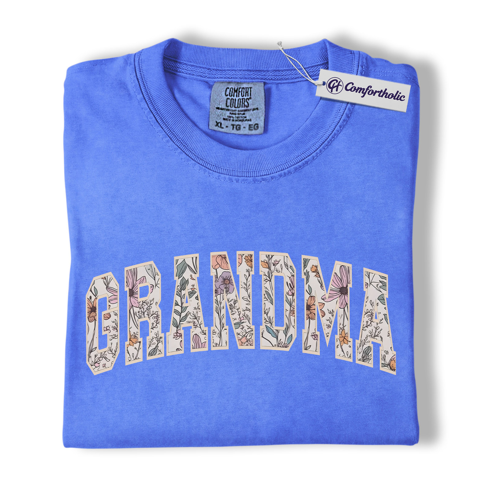 Floral Grandma Shirt, GRANDMA Varsity Letter Graphic Tee, Cute Nana Mimi Gigi T-Shirt, Mother’s Day Gift for Grandma, Comfort Colors Shirt - Image 13