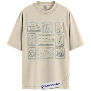 Dentist Shirt, Dental Tools Postage Stamp Graphic Tee, Dentistry T-Shirt for Dentists & Dental Hygienists, Dental Team Appreciation Gift, Comfort Colors Shirt
