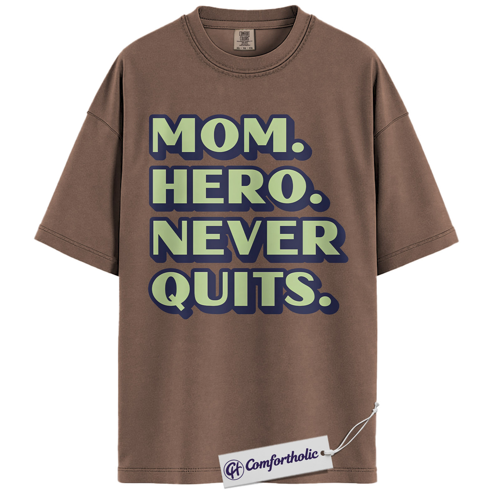 Mom Shirt, Mom Hero Never Quits Quote Graphic Tee, Inspirational Mom T-Shirt, Mother’s Day Gift, Comfort Colors Shirt - Image 19