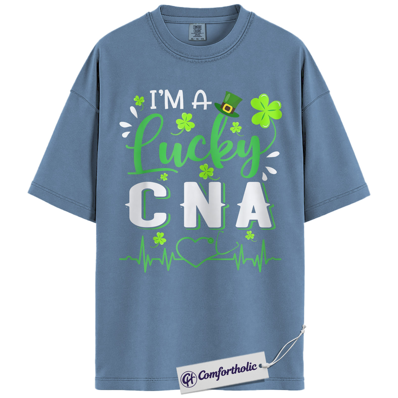 Lucky CNA Shirt, I'm A Lucky CNA Shamrock Graphic Tee, St Patrick's Day T-Shirt for Nursing Assistants, St Paddy's Day Gift, Comfort Colors Shirt - Image 17