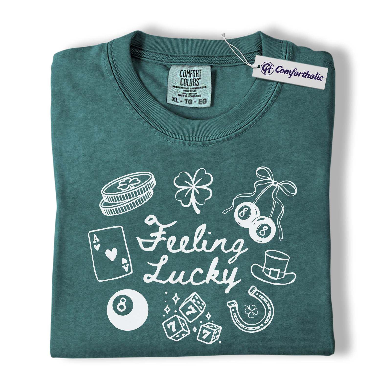 Lucky Shirt, Feeling Lucky St Patrick’s Day Graphic Tee, Irish Good Luck T-Shirt for Men & Women, Lucky Gift for Party Lovers, Comfort Colors Shirt - Image 11