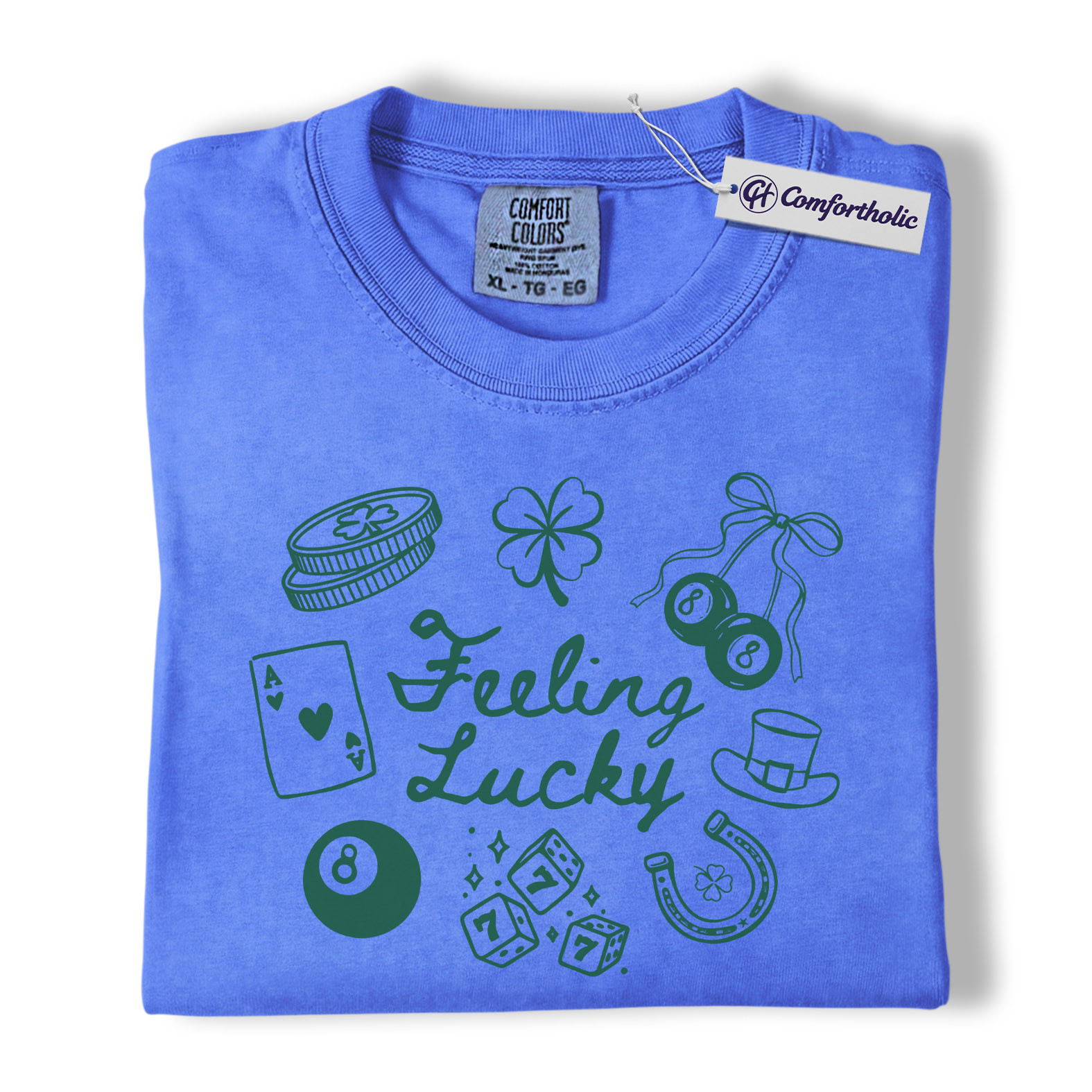 Lucky Shirt, Feeling Lucky St Patrick’s Day Graphic Tee, Irish Good Luck T-Shirt for Men & Women, Lucky Gift for Party Lovers, Comfort Colors Shirt - Image 12