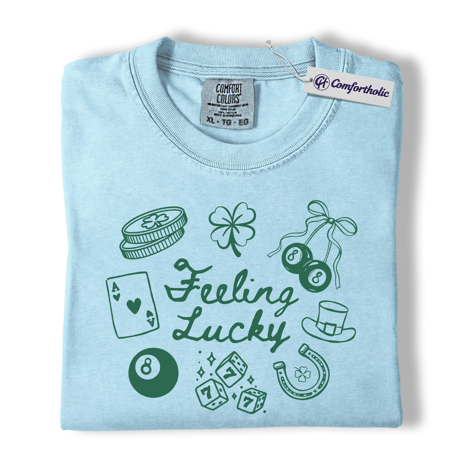 Lucky Shirt, Feeling Lucky St Patrick’s Day Graphic Tee, Irish Good Luck T-Shirt for Men & Women, Lucky Gift for Party Lovers, Comfort Colors Shirt - Image 14