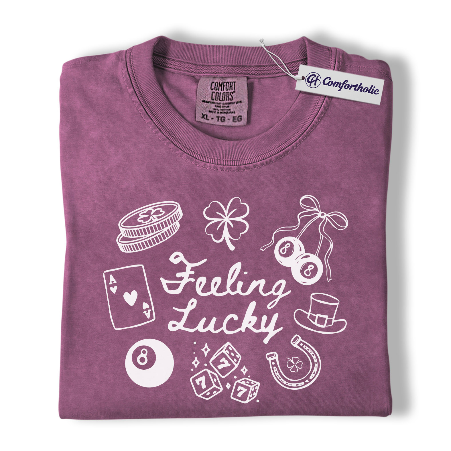 Lucky Shirt, Feeling Lucky St Patrick’s Day Graphic Tee, Irish Good Luck T-Shirt for Men & Women, Lucky Gift for Party Lovers, Comfort Colors Shirt - Image 15