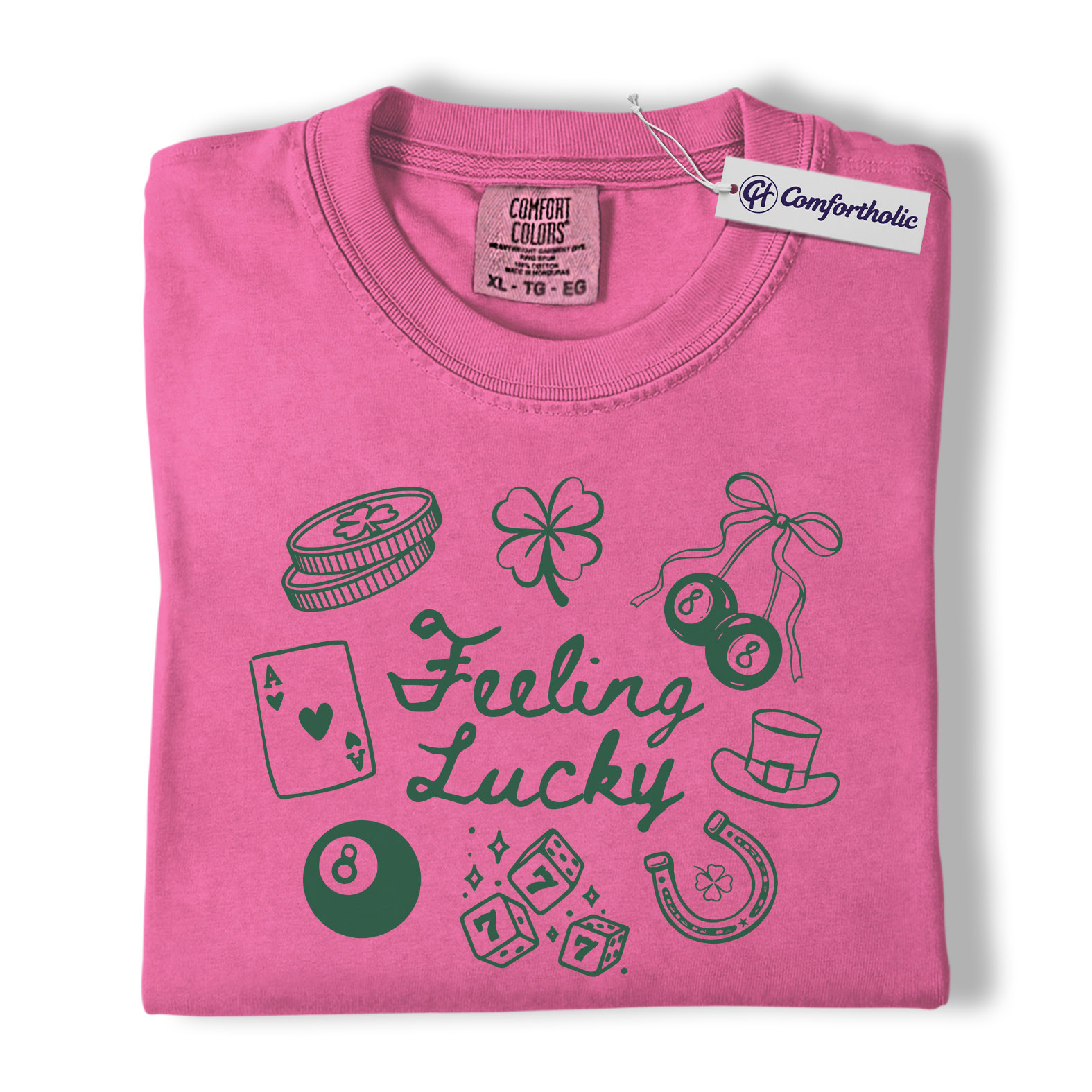 Lucky Shirt, Feeling Lucky St Patrick’s Day Graphic Tee, Irish Good Luck T-Shirt for Men & Women, Lucky Gift for Party Lovers, Comfort Colors Shirt - Image 16