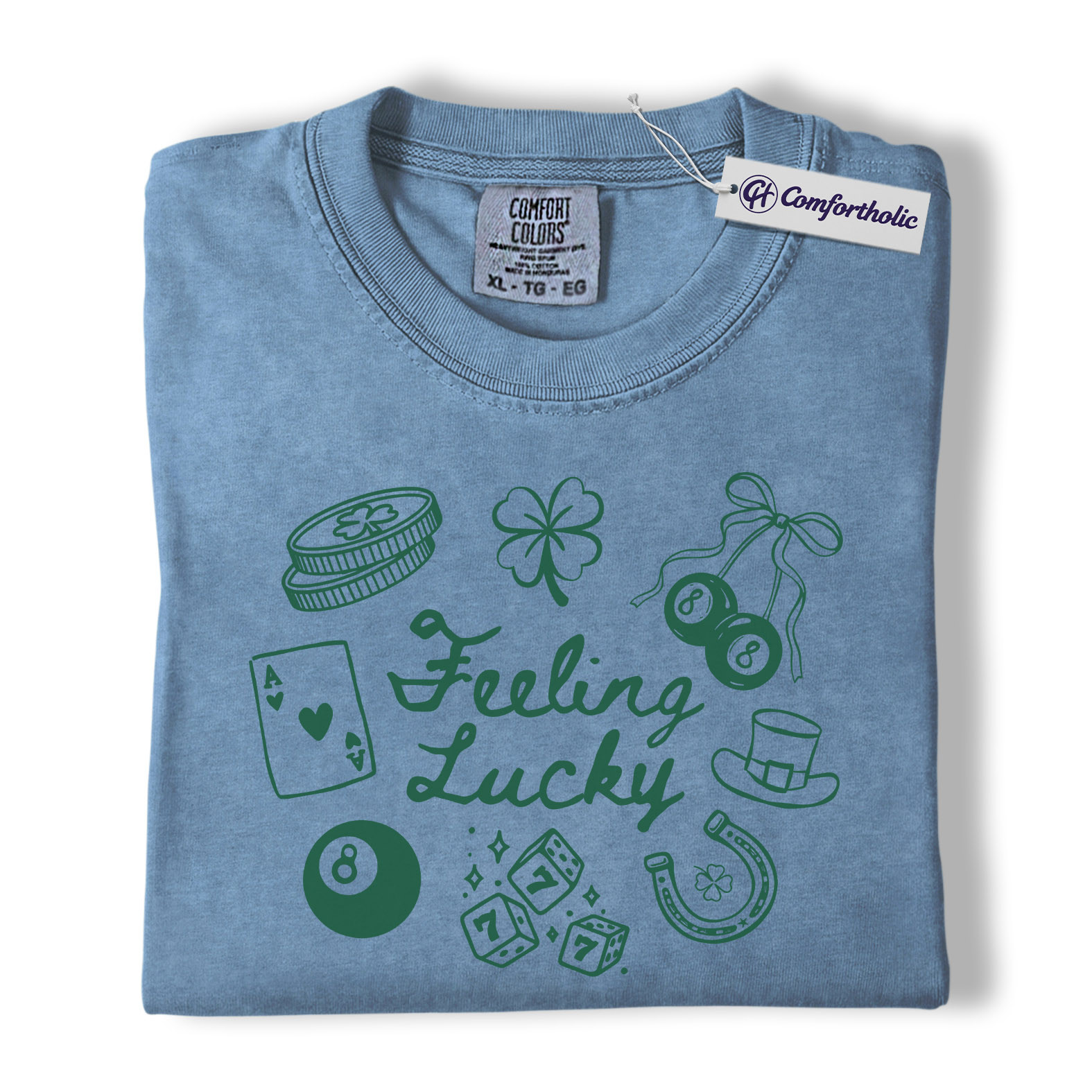 Lucky Shirt, Feeling Lucky St Patrick’s Day Graphic Tee, Irish Good Luck T-Shirt for Men & Women, Lucky Gift for Party Lovers, Comfort Colors Shirt - Image 17