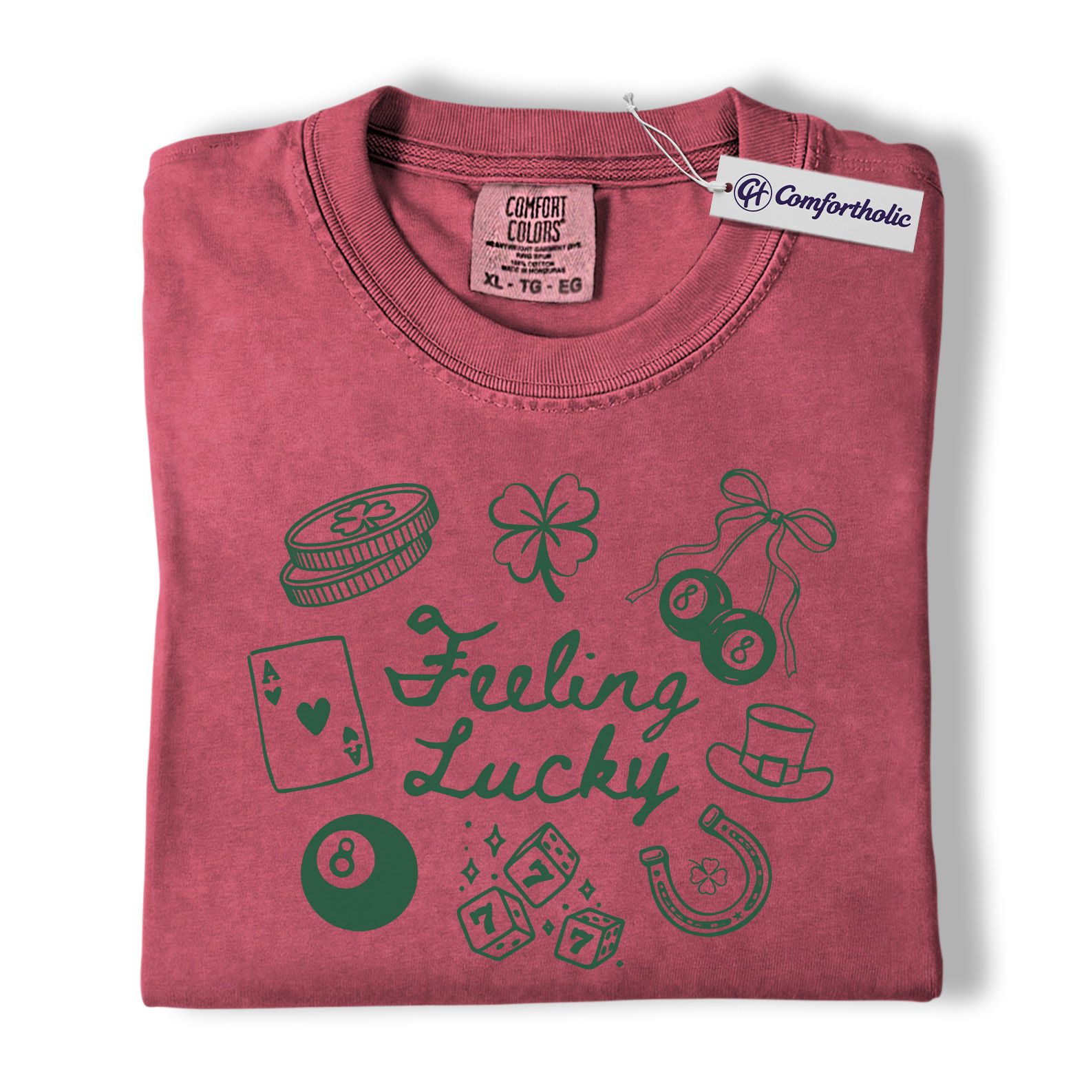 Lucky Shirt, Feeling Lucky St Patrick’s Day Graphic Tee, Irish Good Luck T-Shirt for Men & Women, Lucky Gift for Party Lovers, Comfort Colors Shirt - Image 18