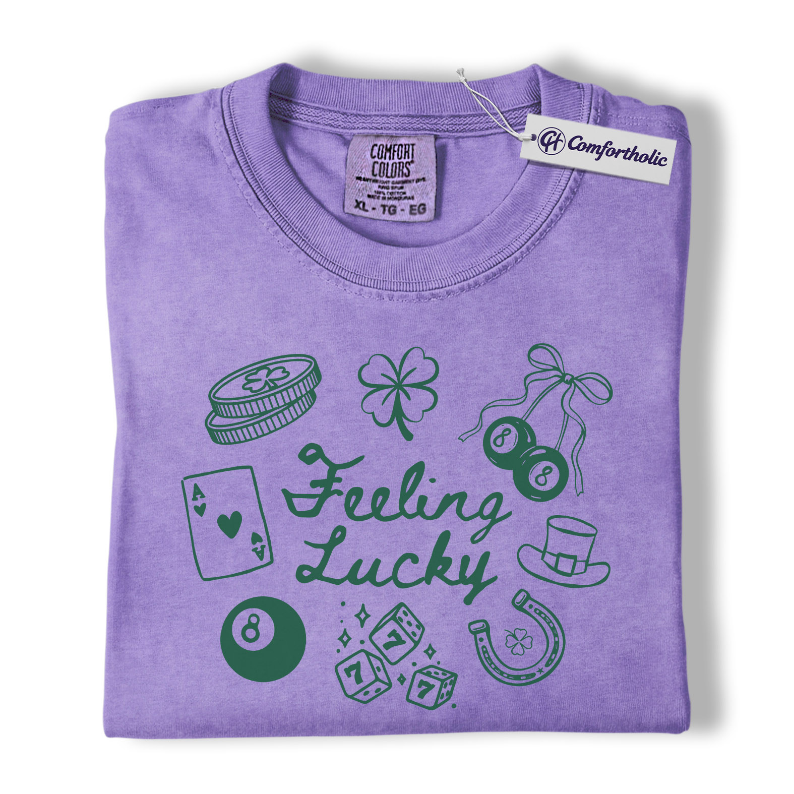 Lucky Shirt, Feeling Lucky St Patrick’s Day Graphic Tee, Irish Good Luck T-Shirt for Men & Women, Lucky Gift for Party Lovers, Comfort Colors Shirt - Image 20