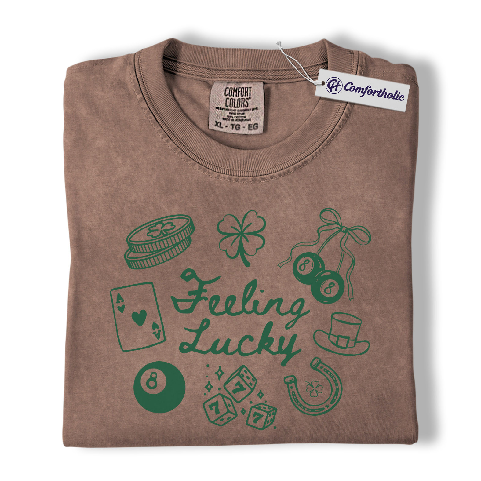 Lucky Shirt, Feeling Lucky St Patrick’s Day Graphic Tee, Irish Good Luck T-Shirt for Men & Women, Lucky Gift for Party Lovers, Comfort Colors Shirt - Image 19