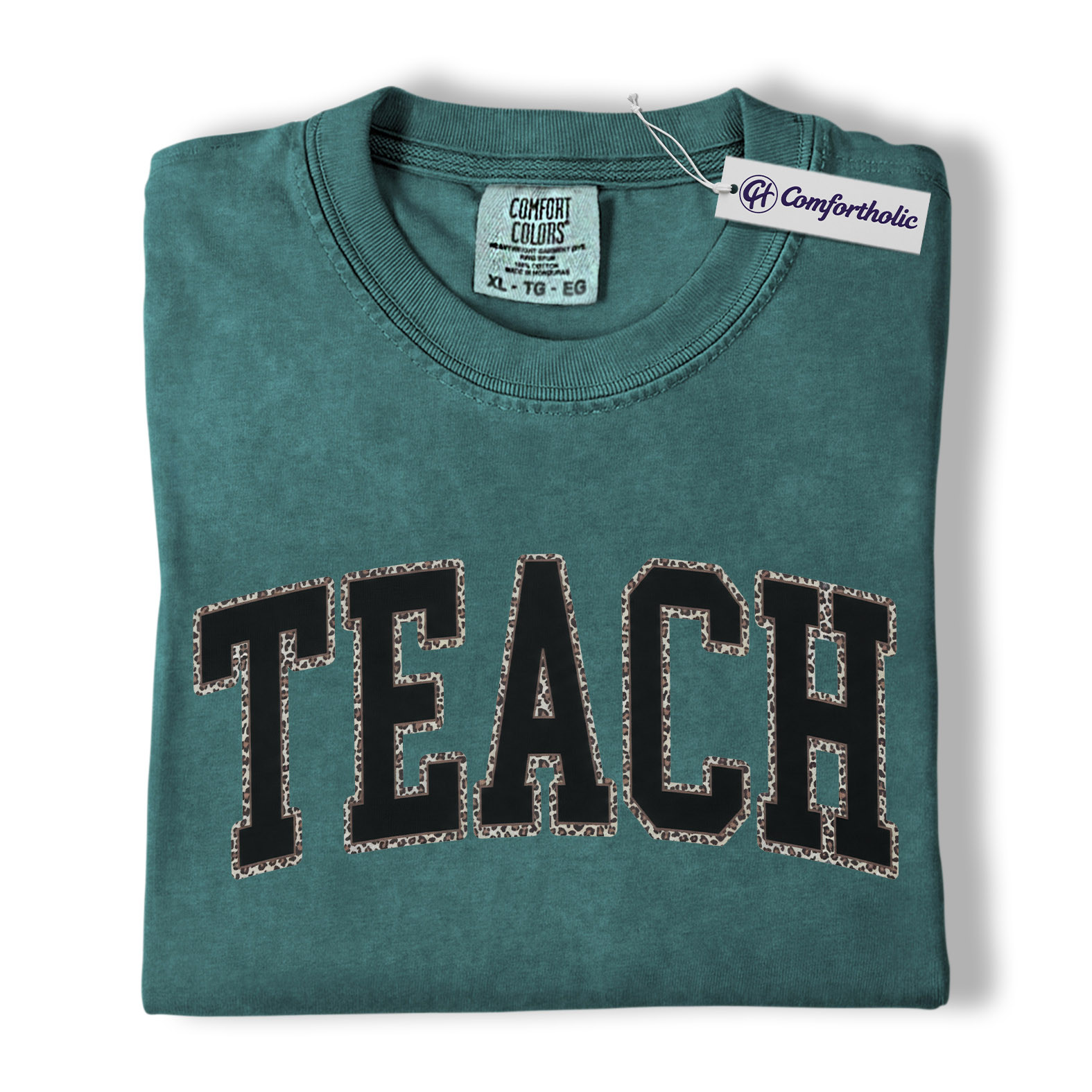 Teacher Shirt, Leopard Varsity TEACH Graphic Tee, Back to School T-Shirt for Teachers, Teacher Appreciation Gift, Comfort Colors Shirt - Image 12