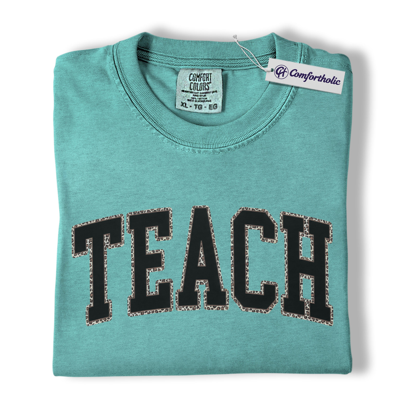 Teacher Shirt, Leopard Varsity TEACH Graphic Tee, Back to School T-Shirt for Teachers, Teacher Appreciation Gift, Comfort Colors Shirt - Image 14