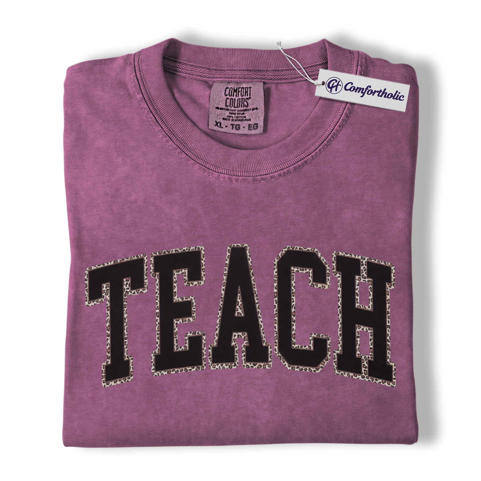 Teacher Shirt, Leopard Varsity TEACH Graphic Tee, Back to School T-Shirt for Teachers, Teacher Appreciation Gift, Comfort Colors Shirt - Image 16