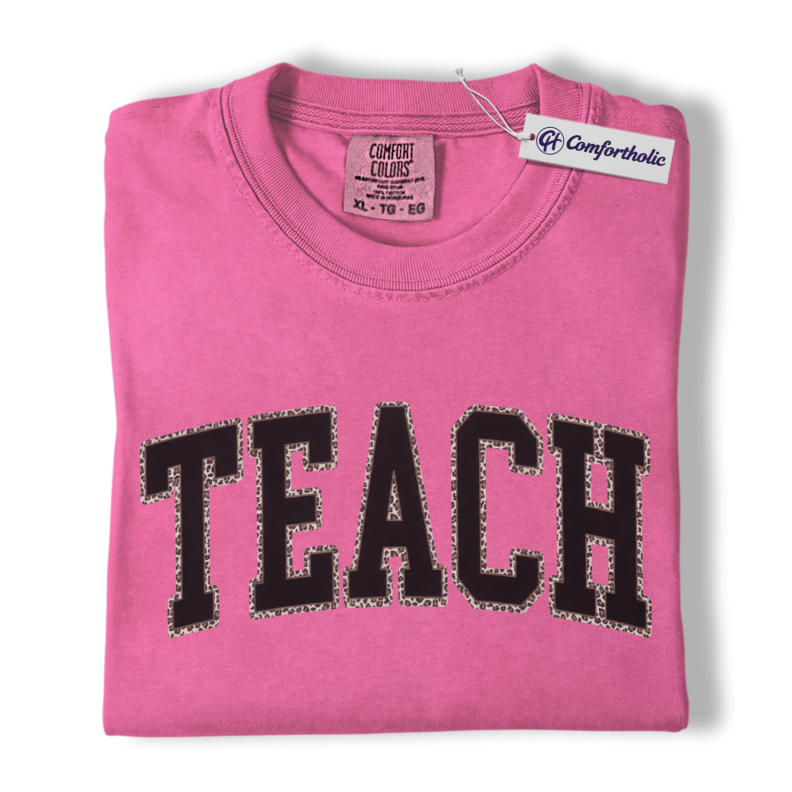 Teacher Shirt, Leopard Varsity TEACH Graphic Tee, Back to School T-Shirt for Teachers, Teacher Appreciation Gift, Comfort Colors Shirt - Image 17