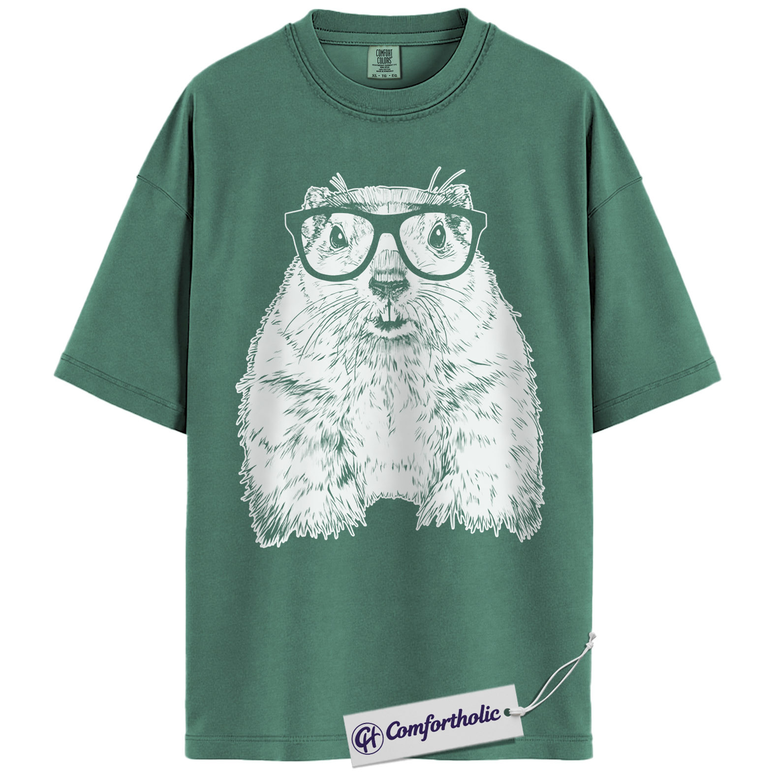 Groundhog Shirt, Nerdy Groundhog with Glasses Sketch Graphic Tee, Cute Groundhog Lover T-Shirt for Women & Men, Funny Animal Lover Gift, Comfort Colors Shirt - Image 10
