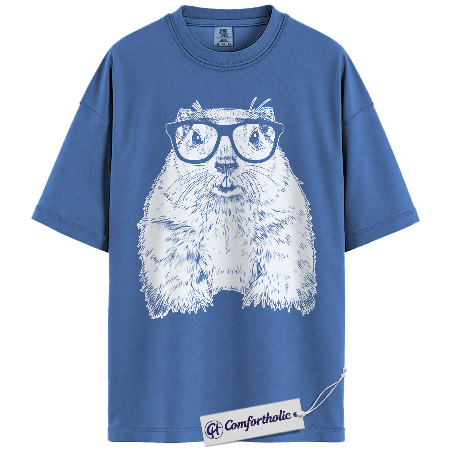 Groundhog Shirt, Nerdy Groundhog with Glasses Sketch Graphic Tee, Cute Groundhog Lover T-Shirt for Women & Men, Funny Animal Lover Gift, Comfort Colors Shirt - Image 12