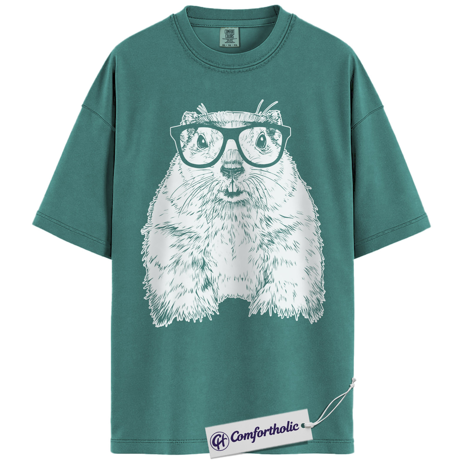 Groundhog Shirt, Nerdy Groundhog with Glasses Sketch Graphic Tee, Cute Groundhog Lover T-Shirt for Women & Men, Funny Animal Lover Gift, Comfort Colors Shirt - Image 13
