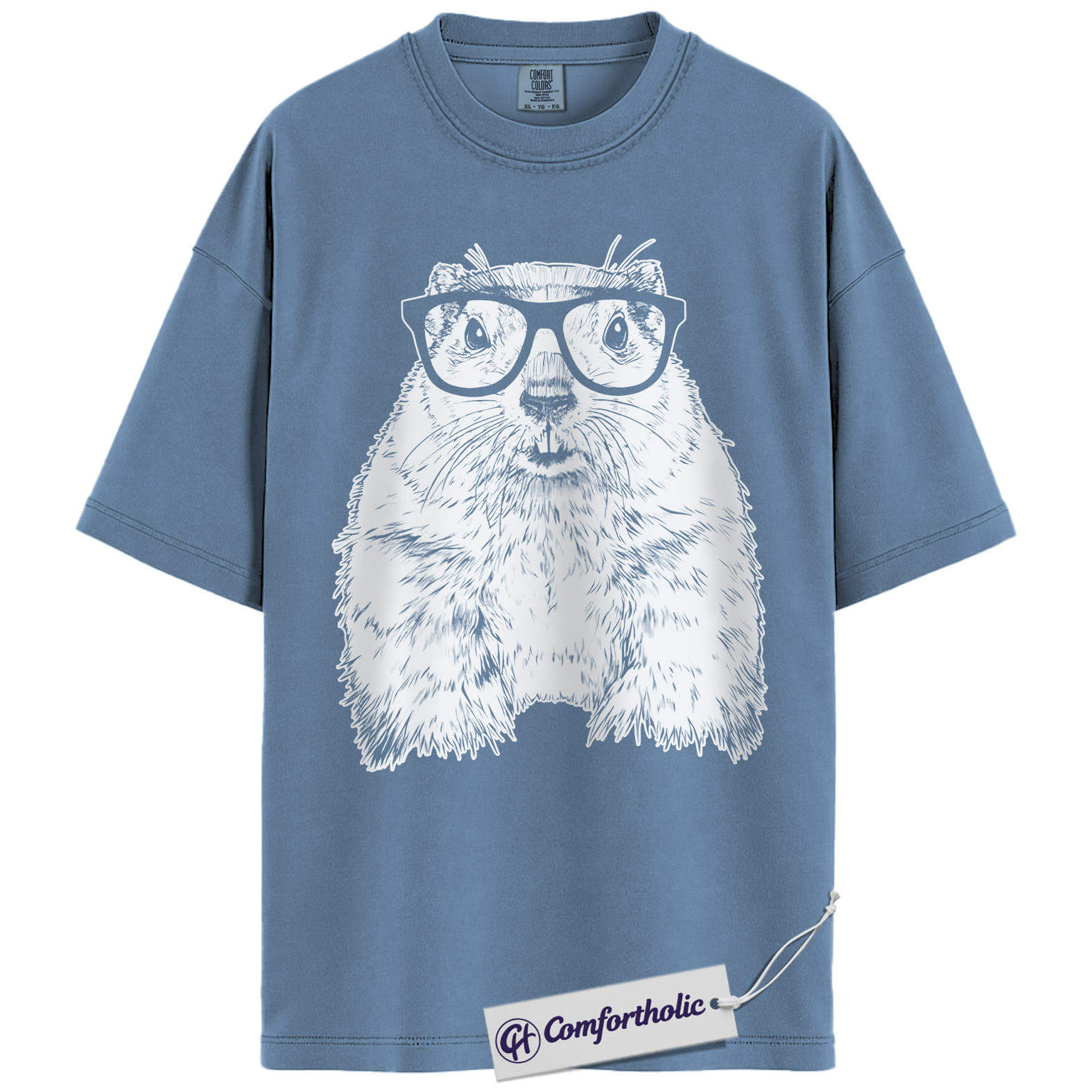 Groundhog Shirt, Nerdy Groundhog with Glasses Sketch Graphic Tee, Cute Groundhog Lover T-Shirt for Women & Men, Funny Animal Lover Gift, Comfort Colors Shirt - Image 17