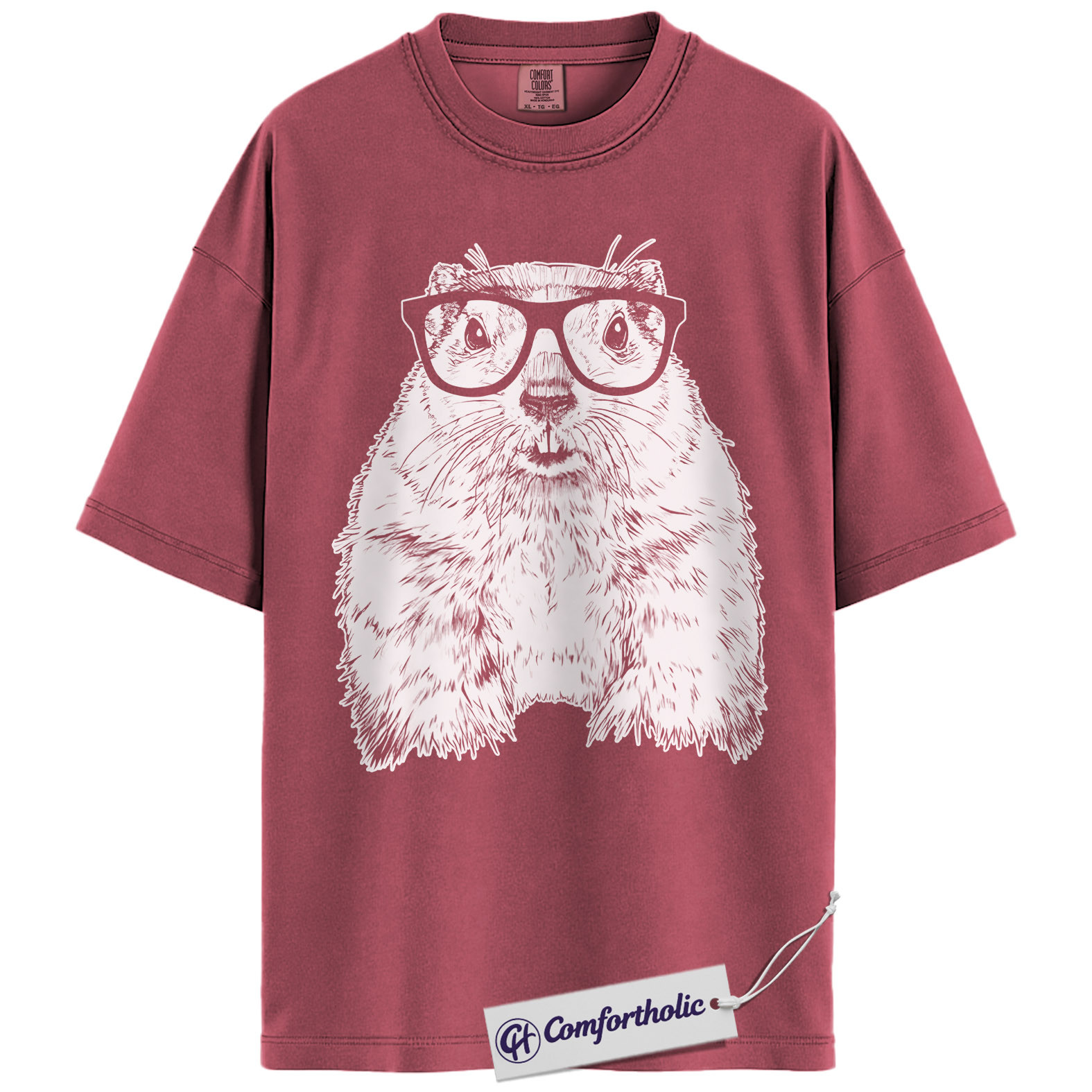 Groundhog Shirt, Nerdy Groundhog with Glasses Sketch Graphic Tee, Cute Groundhog Lover T-Shirt for Women & Men, Funny Animal Lover Gift, Comfort Colors Shirt - Image 18