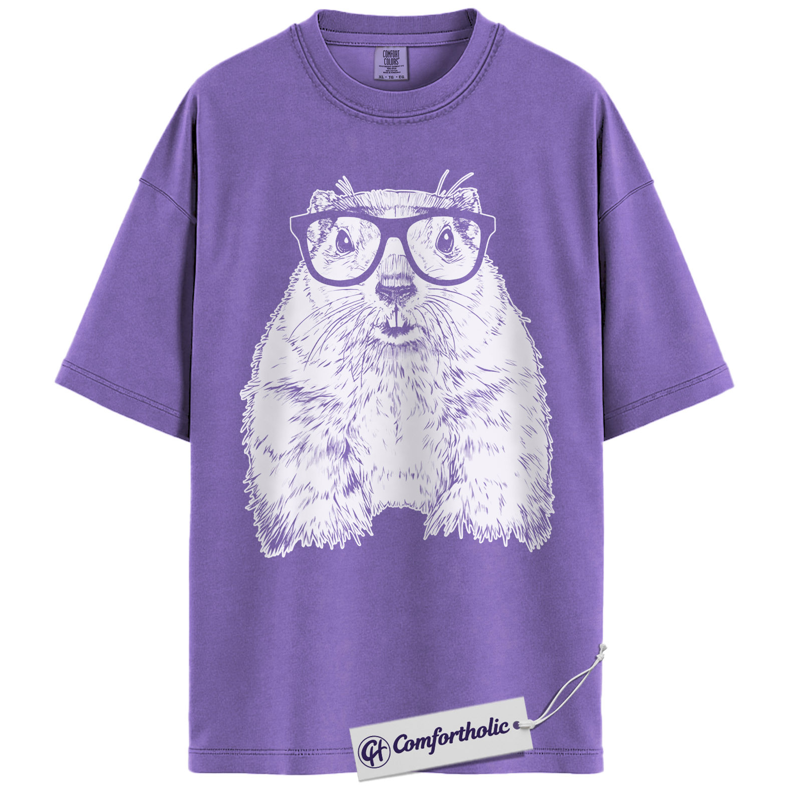 Groundhog Shirt, Nerdy Groundhog with Glasses Sketch Graphic Tee, Cute Groundhog Lover T-Shirt for Women & Men, Funny Animal Lover Gift, Comfort Colors Shirt - Image 20
