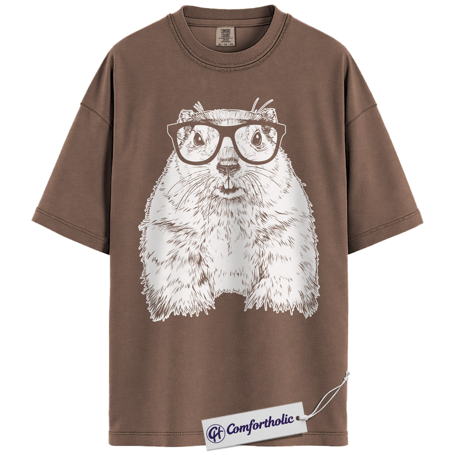 Groundhog Shirt, Nerdy Groundhog with Glasses Sketch Graphic Tee, Cute Groundhog Lover T-Shirt for Women & Men, Funny Animal Lover Gift, Comfort Colors Shirt - Image 19