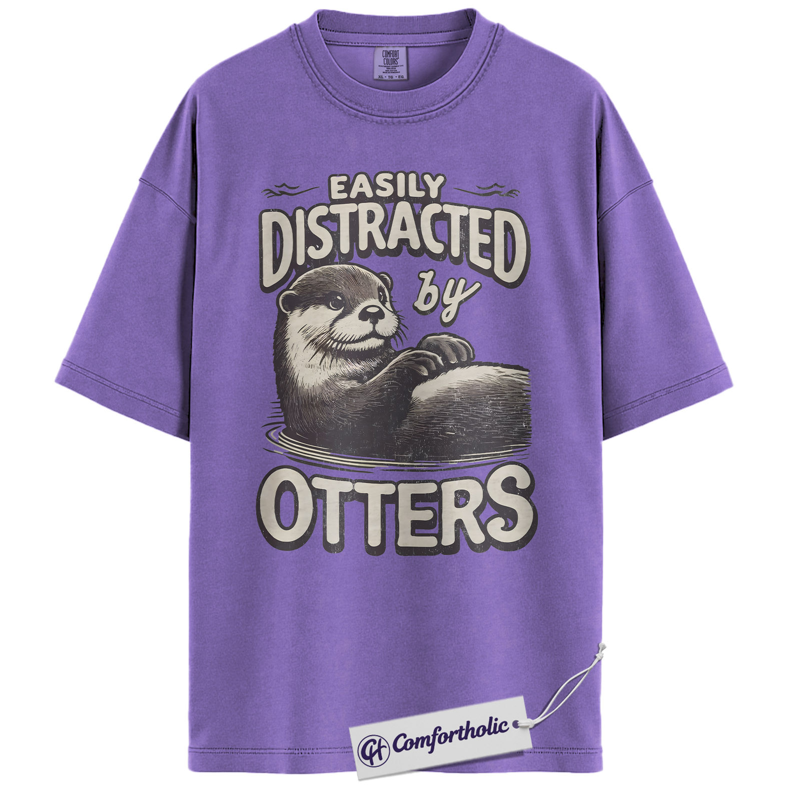 Otter Shirt, Easily Distracted by Otters Funny Graphic Tee, Cute Otter Lover T-Shirt for Women & Men, Gift for Animal Lovers, Comfort Colors Shirt - Image 20