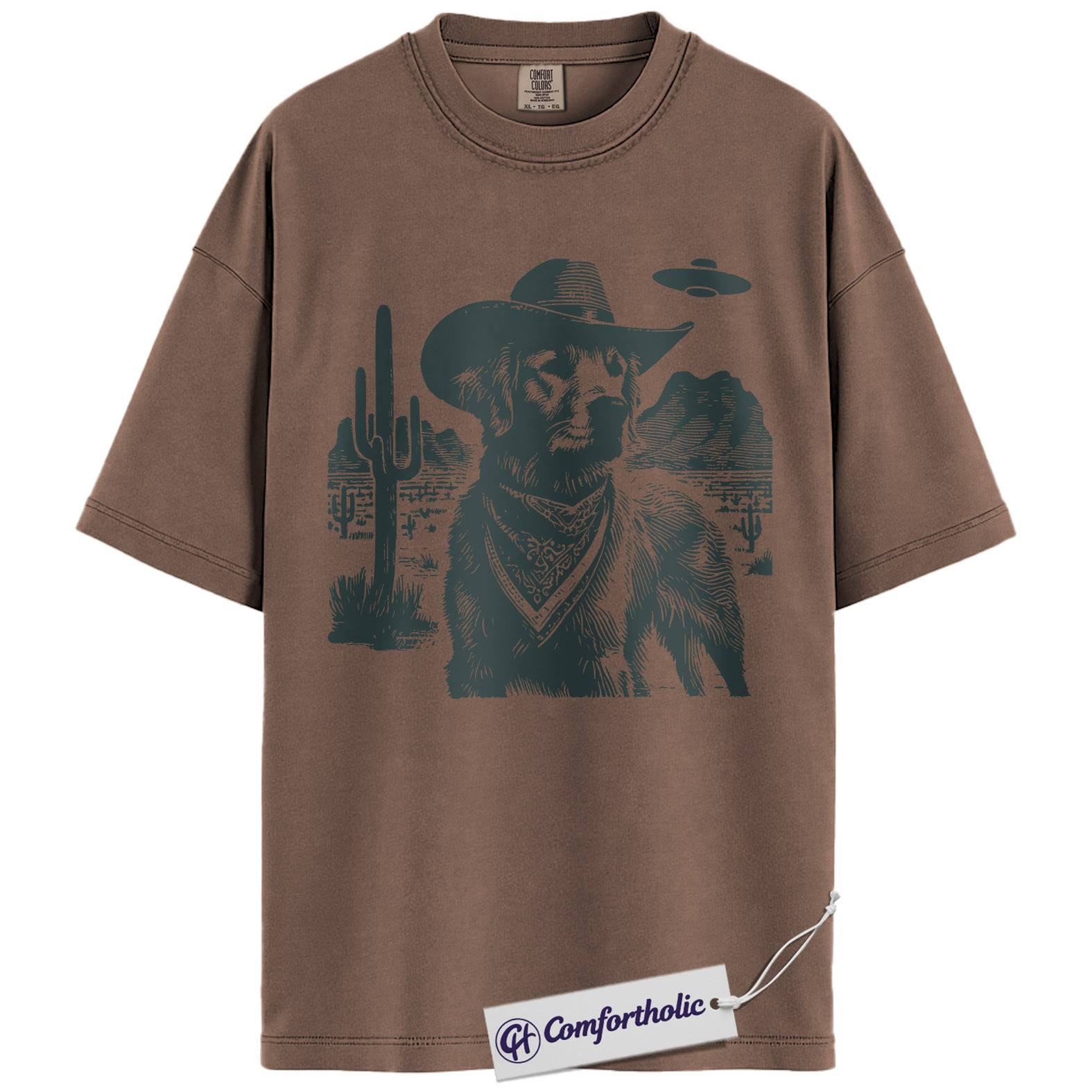 Golden Retriever Shirt, Cowboy Dog UFO Western Desert Graphic Tee, Dog Mom T-Shirt, Gift for Golden Retriever Lovers, Comfort Colors Shirt - Image 19