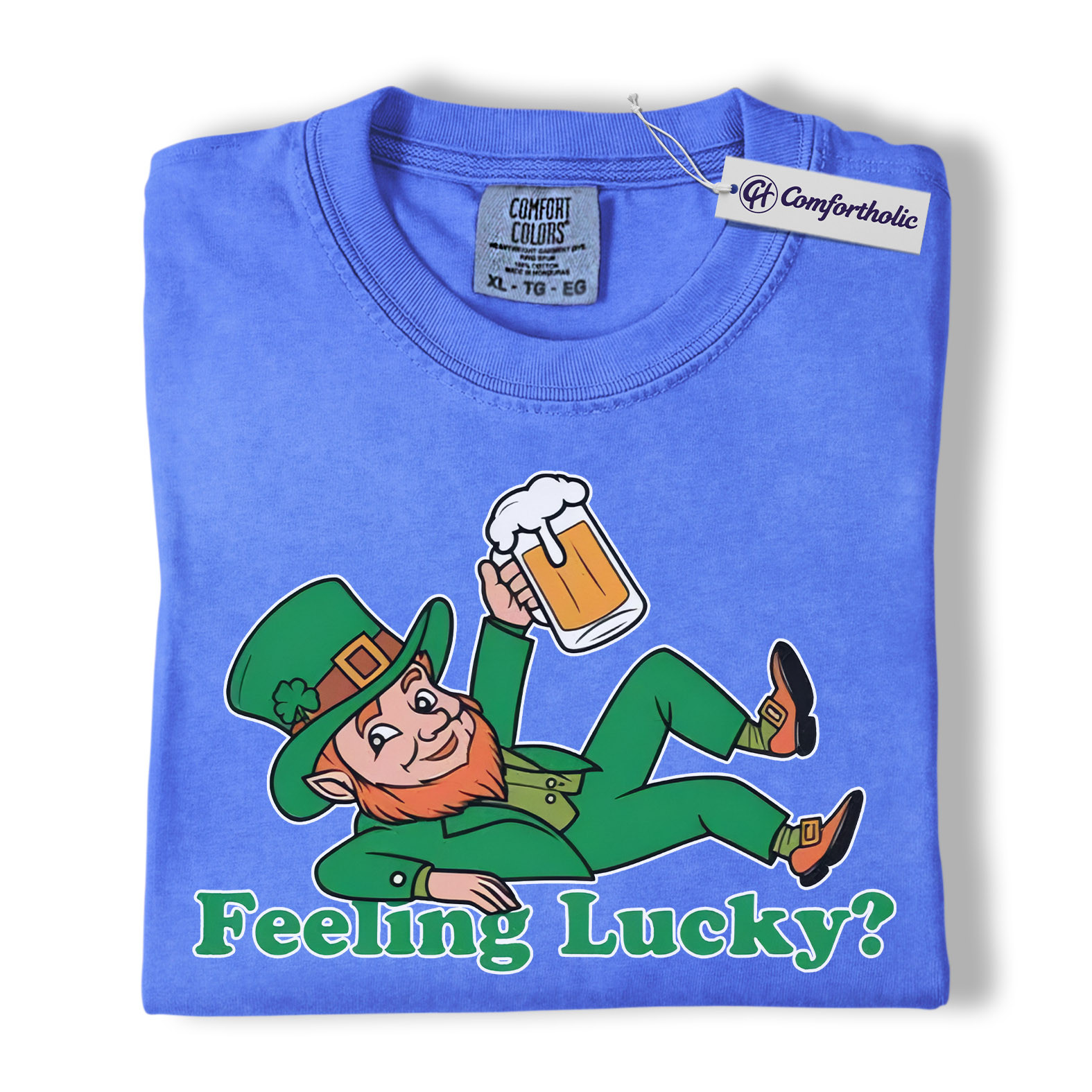 St Patrick’s Day Shirt, Feeling Lucky Leprechaun Beer Graphic Tee, Irish Lucky T-Shirt for Men & Women, Funny St Paddy’s Day Party Gift, Comfort Colors Shirt - Image 12