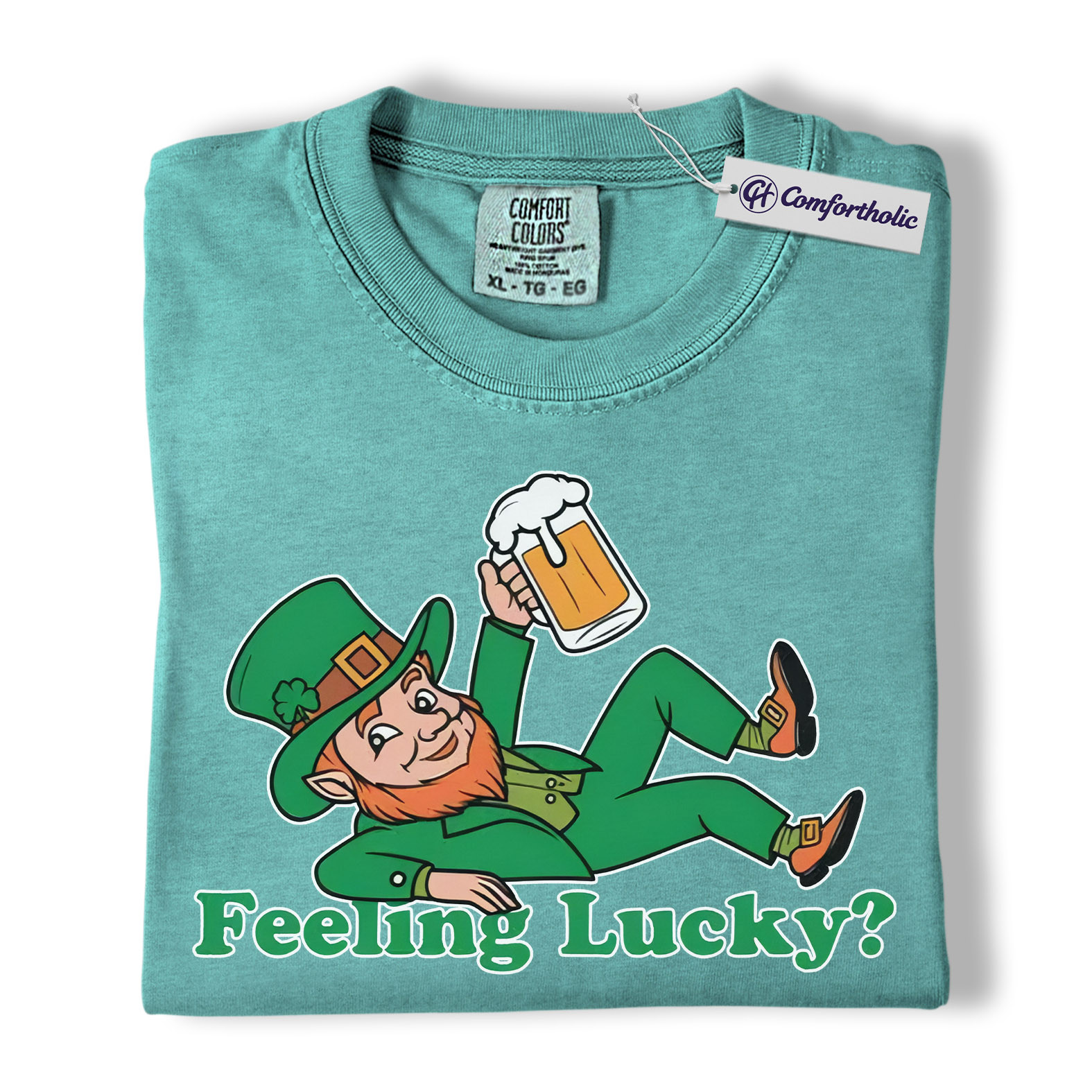 St Patrick’s Day Shirt, Feeling Lucky Leprechaun Beer Graphic Tee, Irish Lucky T-Shirt for Men & Women, Funny St Paddy’s Day Party Gift, Comfort Colors Shirt - Image 13