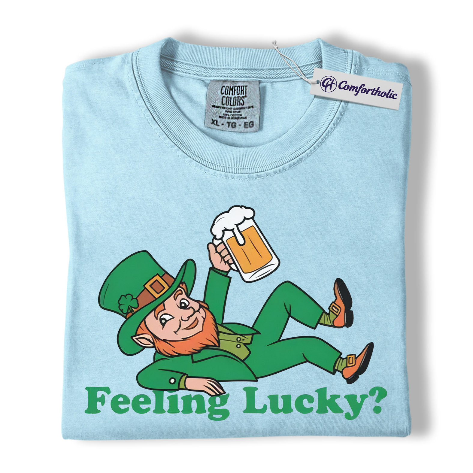 St Patrick’s Day Shirt, Feeling Lucky Leprechaun Beer Graphic Tee, Irish Lucky T-Shirt for Men & Women, Funny St Paddy’s Day Party Gift, Comfort Colors Shirt - Image 14