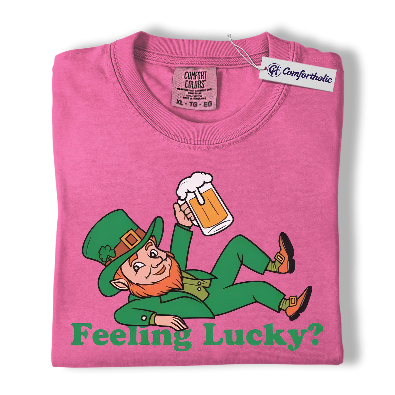 St Patrick’s Day Shirt, Feeling Lucky Leprechaun Beer Graphic Tee, Irish Lucky T-Shirt for Men & Women, Funny St Paddy’s Day Party Gift, Comfort Colors Shirt - Image 16