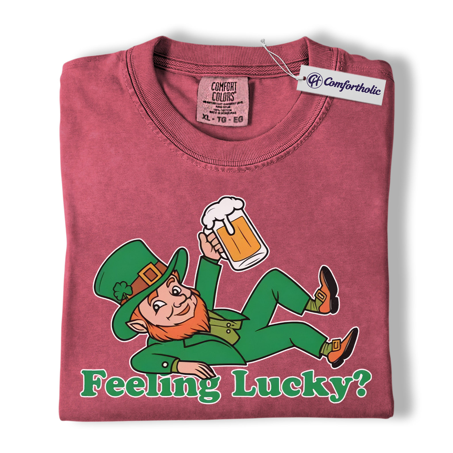 St Patrick’s Day Shirt, Feeling Lucky Leprechaun Beer Graphic Tee, Irish Lucky T-Shirt for Men & Women, Funny St Paddy’s Day Party Gift, Comfort Colors Shirt - Image 18