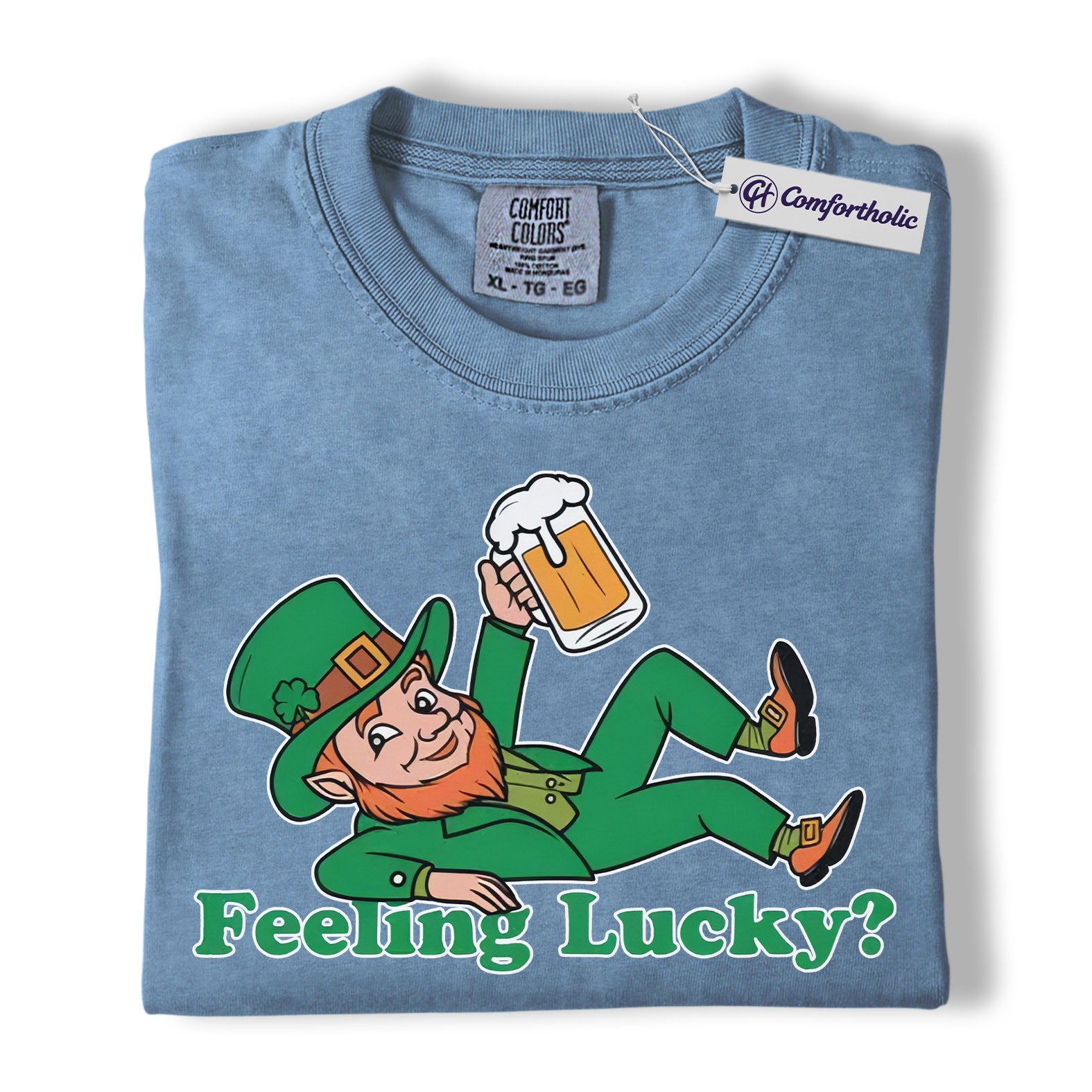 St Patrick’s Day Shirt, Feeling Lucky Leprechaun Beer Graphic Tee, Irish Lucky T-Shirt for Men & Women, Funny St Paddy’s Day Party Gift, Comfort Colors Shirt - Image 17